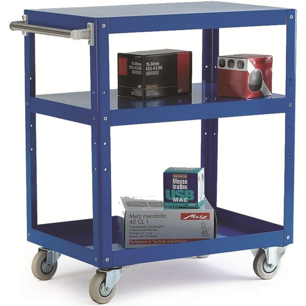 GPC TI346Y Reversible Metal Tray and Shelf Trolley