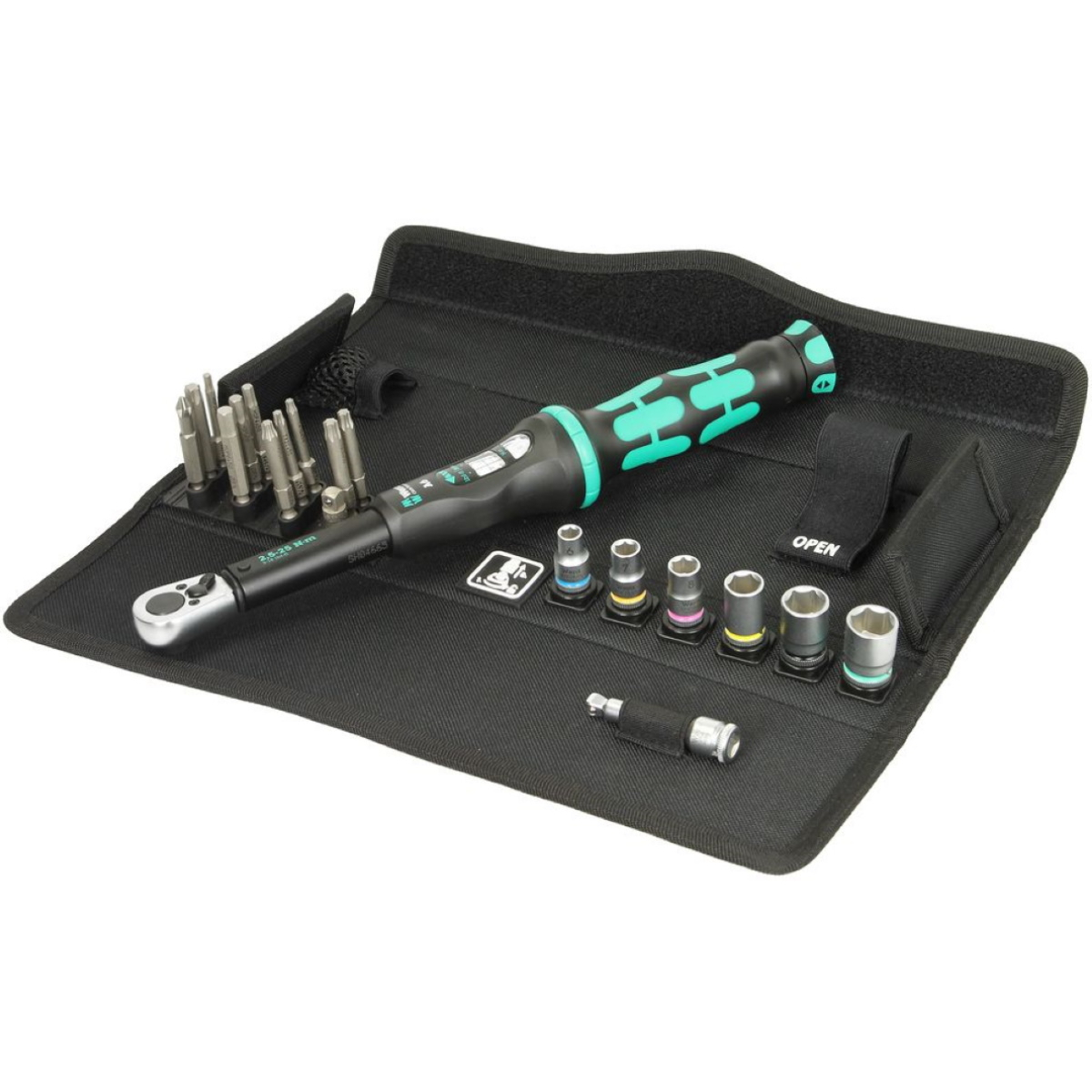 Wera Click-Torque A6 Set 1 Torque Wrench 1/4" Internal Hex Drive 20 Piece Set 05130110001