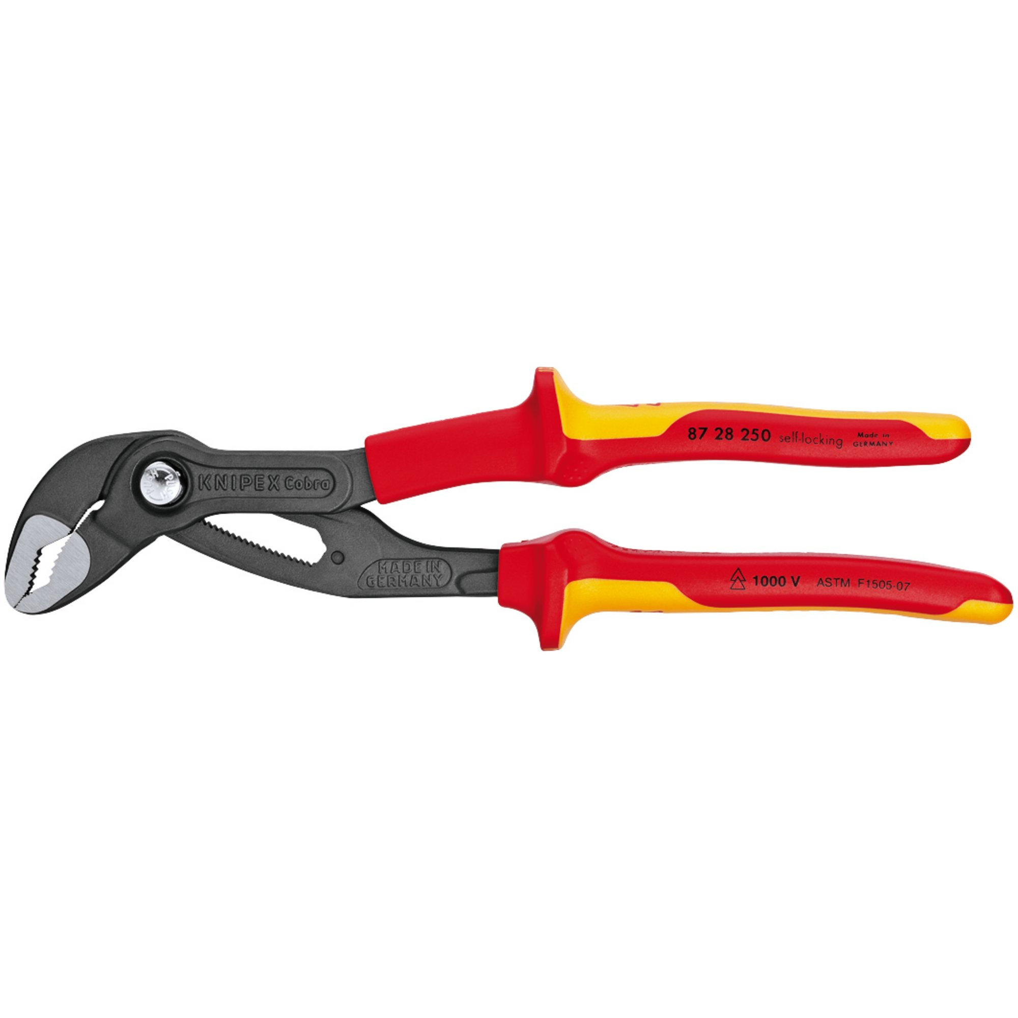 Knipex 87 28 250UKSBE 250mm VDE Fully Insulated Cobra&#174; Waterpump Pliers 10644
