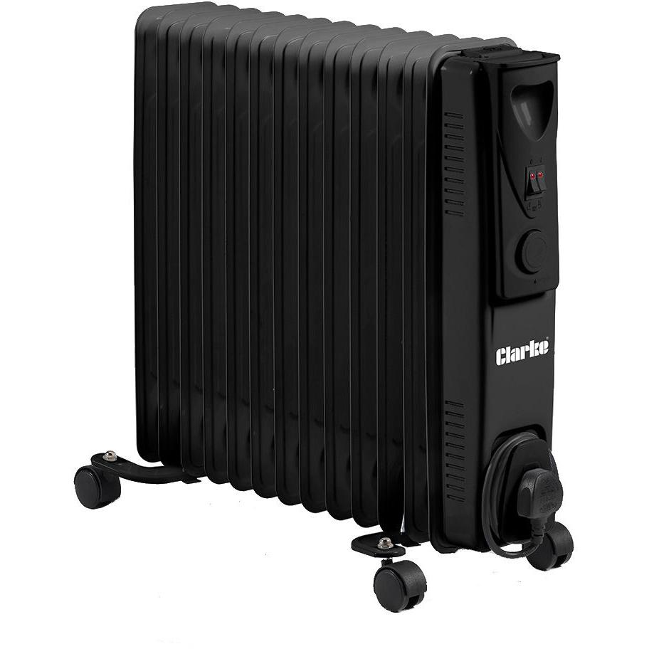 Clarke 6934012 BR13/250B 2.5kW 13 Fin Black Oil Filled Radiator