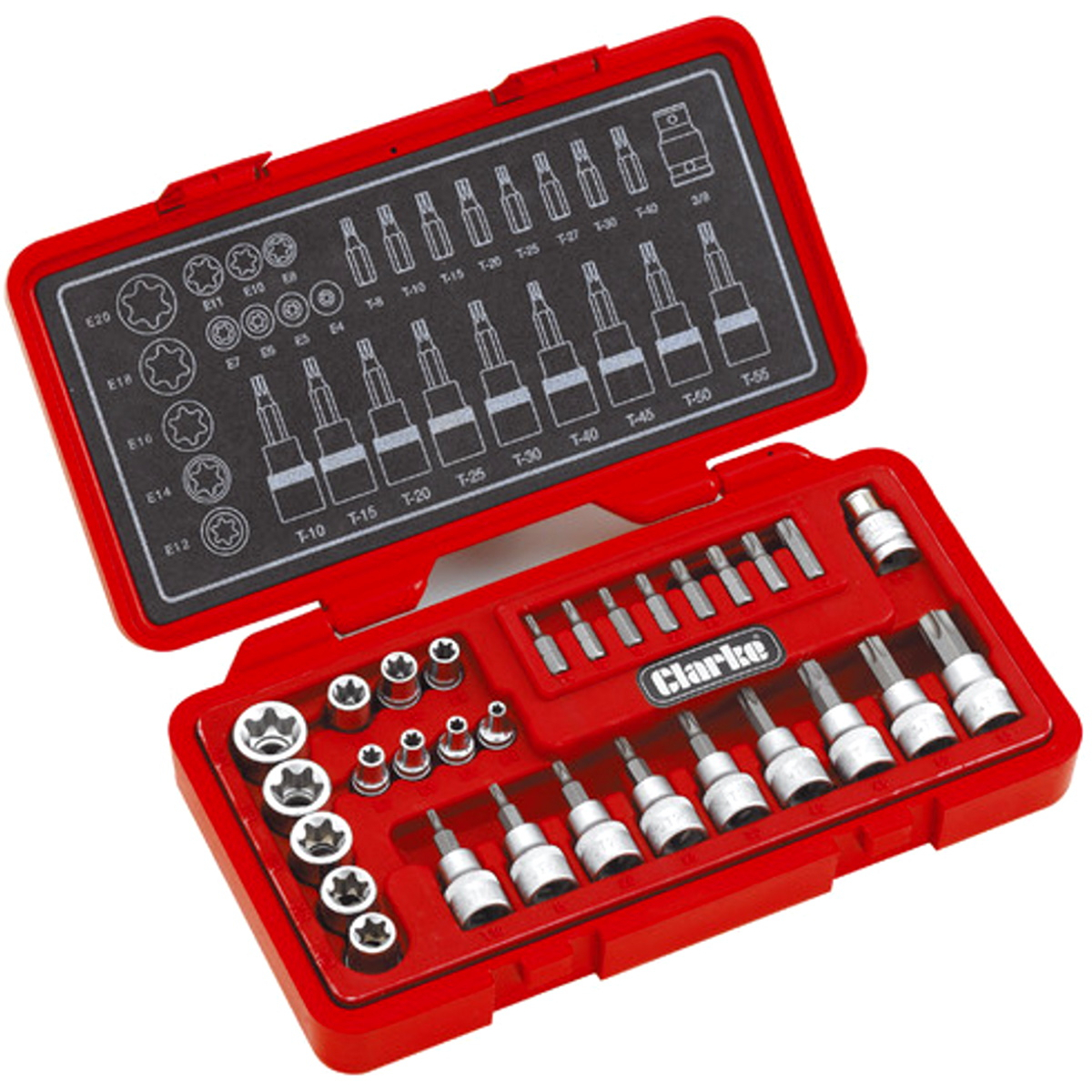 Clarke PRO162 Torx®Star and Security Socket Set 1700562