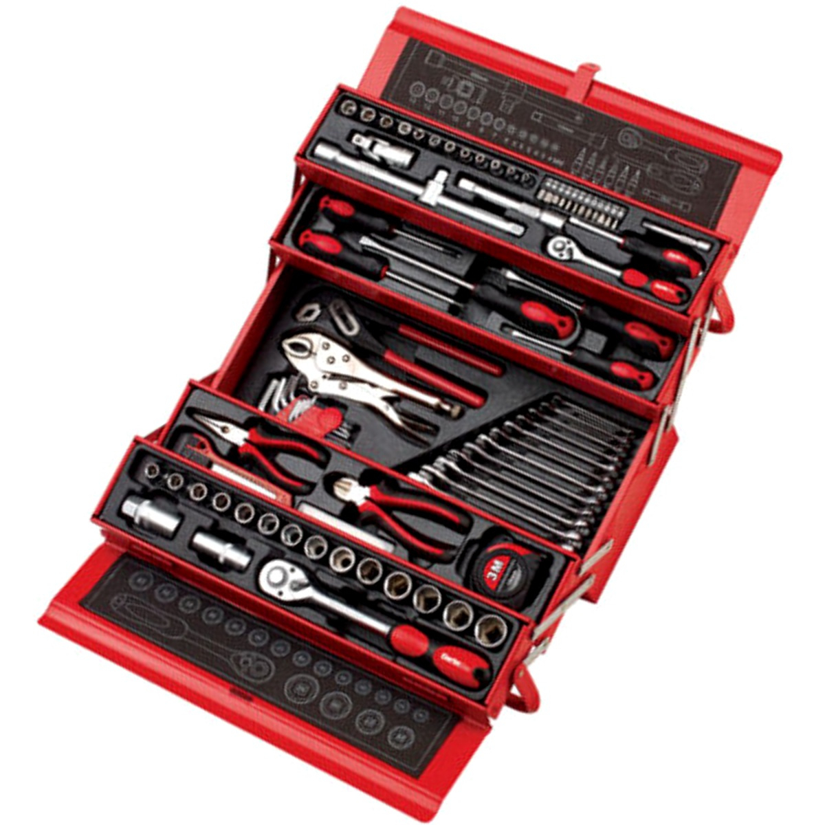 Clarke   1700800 PRO394 90 Piece Tool Kit with Cantilever Toolbox