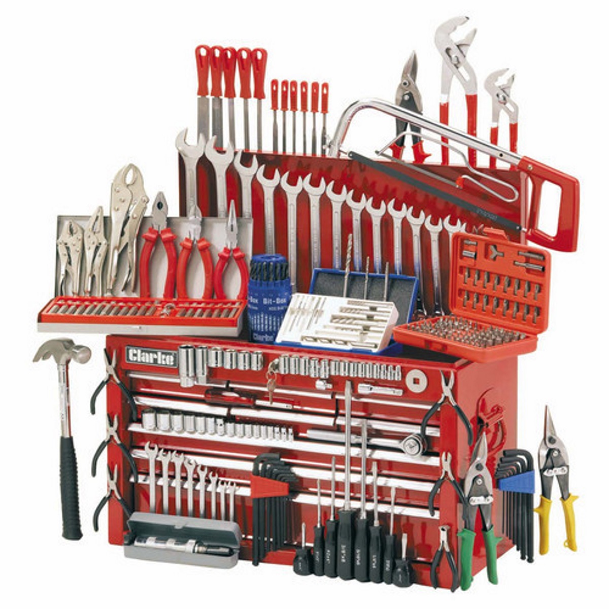 Clarke 1801634 CHT634 Mechanics Tool Chest and Tools Package 