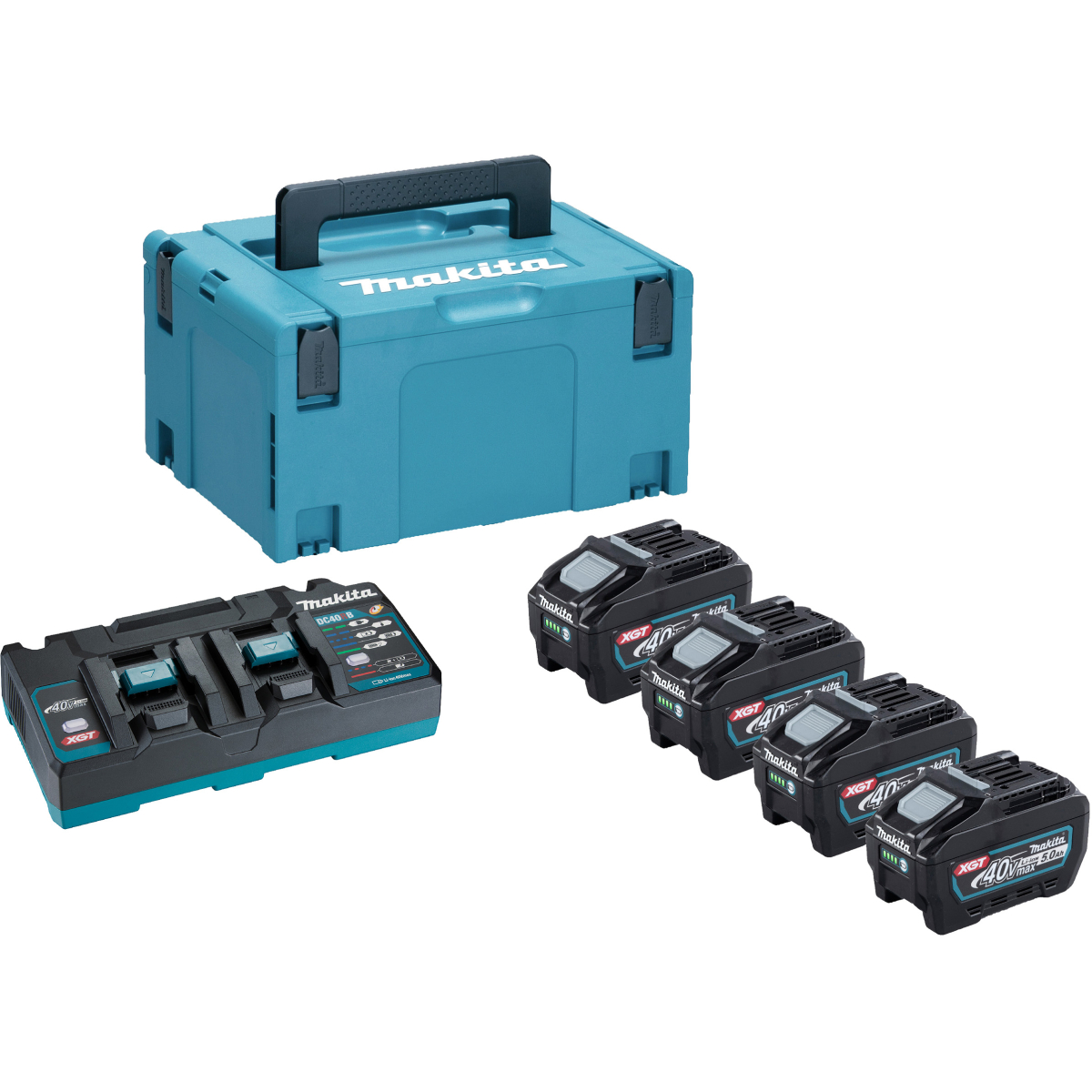 Makita 191U48-0 40v XGT Powersource Kit , 4x 40v - 5.0AH Batteries and Dual Charger In Makpac Case