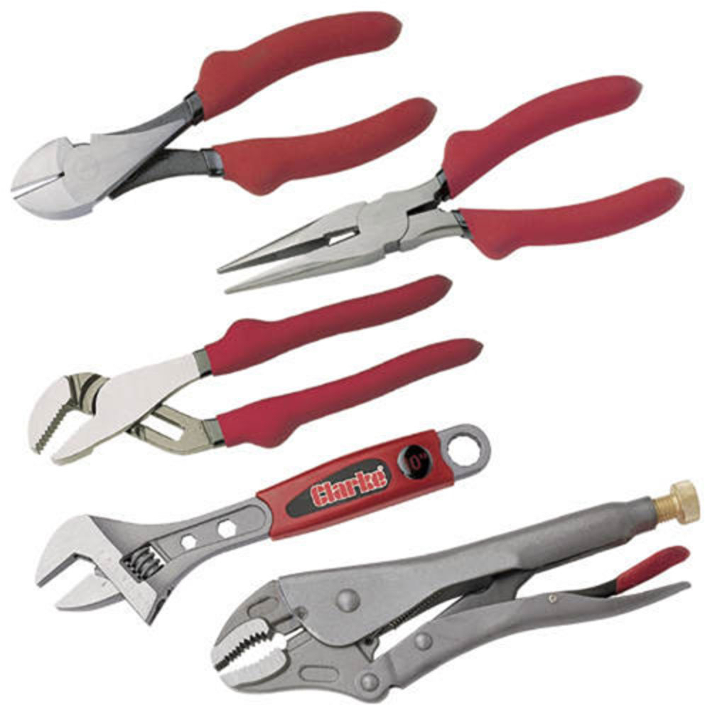 Clarke 1700519 PRO119 5 Piece Pliers & Wrench Set