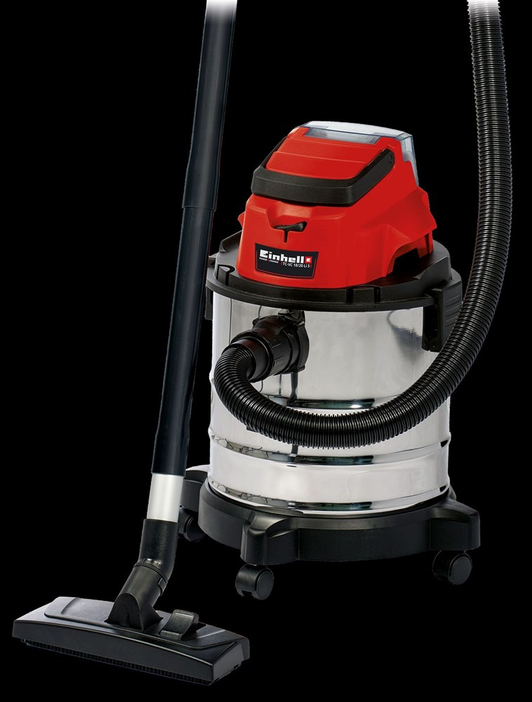 Einhell TC-VC 18/20 Li S-Solo Body Only 18V Power X-Change 20 Litre Stainless Steel Wet & Dry Vac