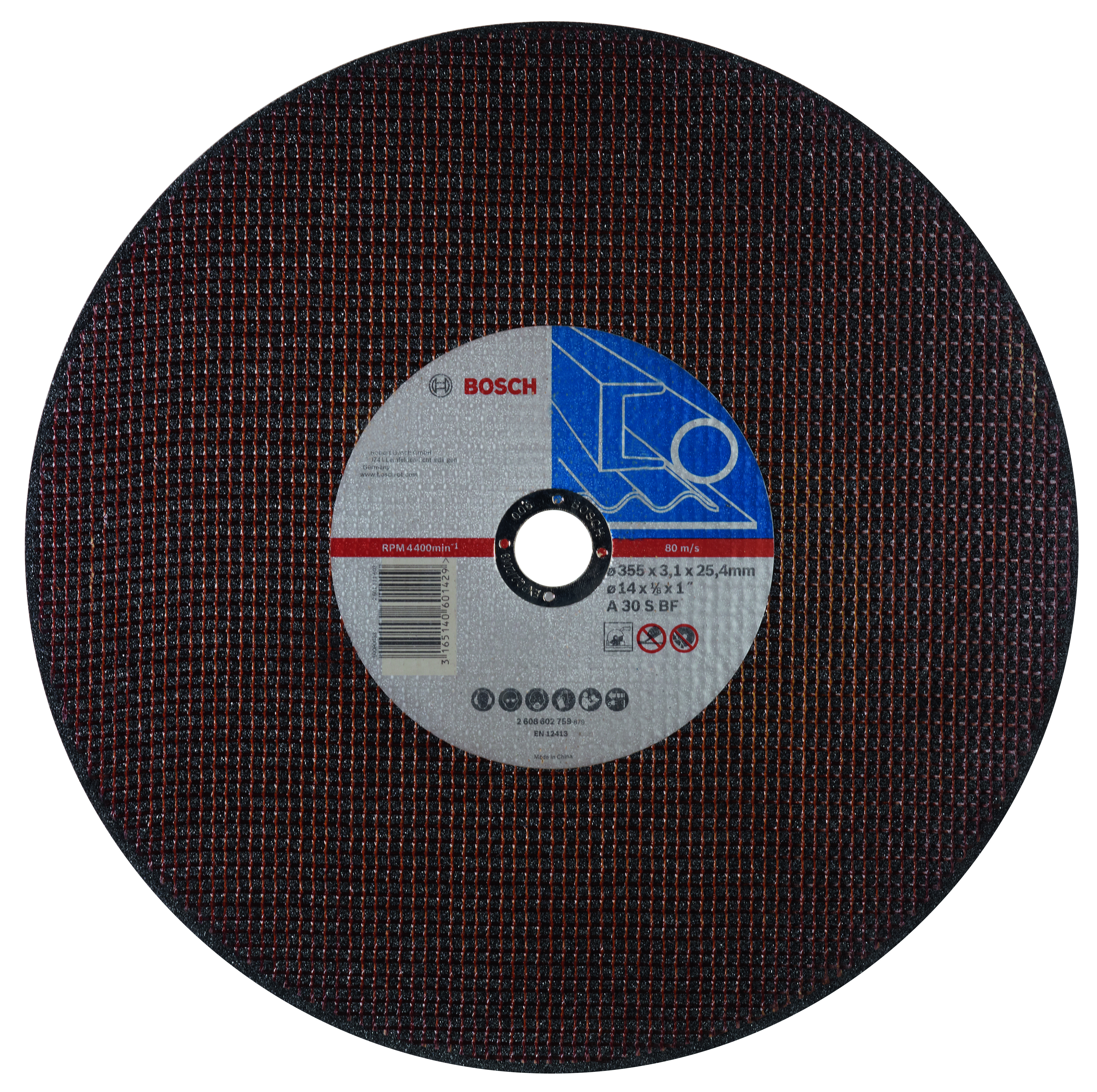 Bosch PRO 2608602759 Metal Straight Cutting Disc A 30 S Bf, 355mm, 25,40mm, 3,1mm (20 Packs Of 1)