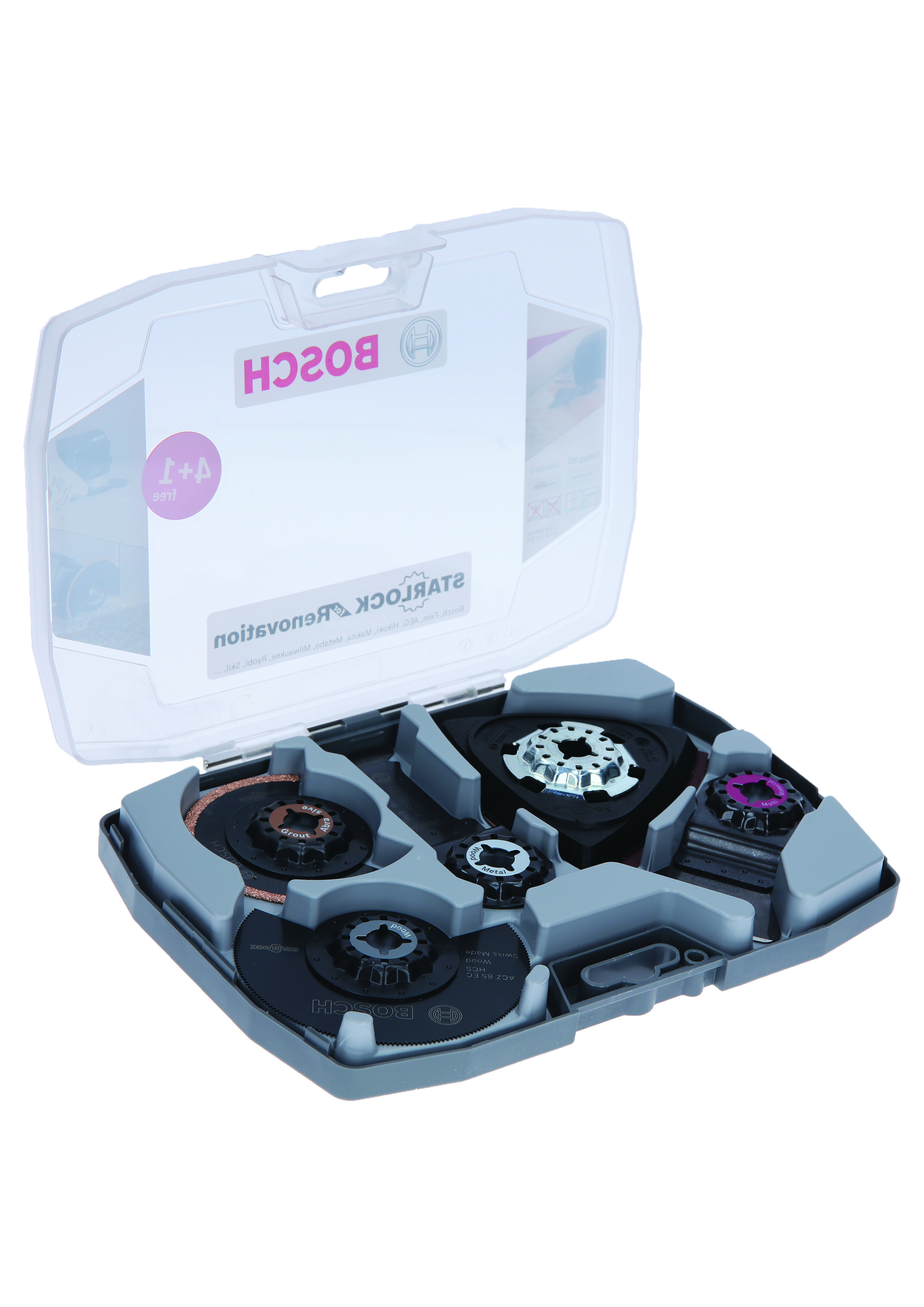 Bosch 2608664624 Rb Set Starlock For Renovation Aiz 32 Apb; Avz 93 G; Expert For Wood Sanding Sheet; Acz 85 Ec; Acz 70 Rt5; Atz 52 Sc (1 Pack Of 5)