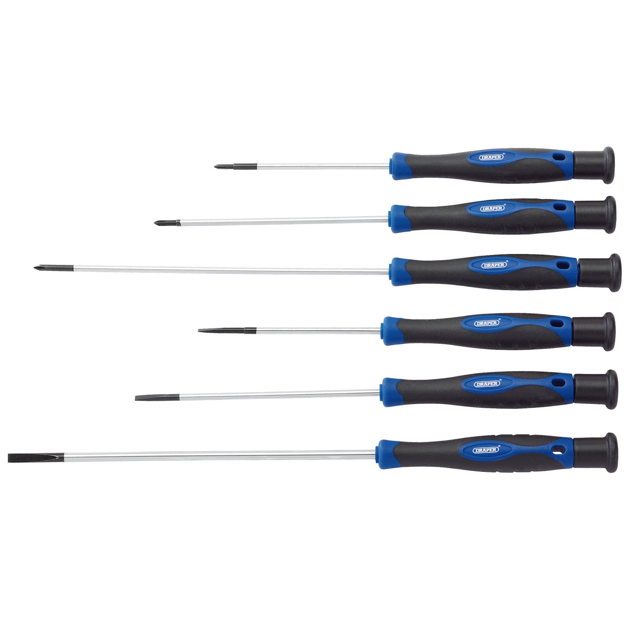 Draper 28119 PSS6XL 6 Piece Extra Long Precision Screwdriver Set