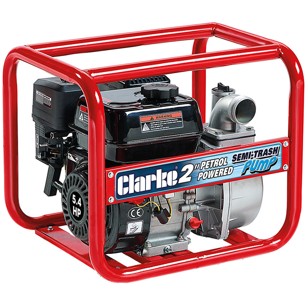 Clarke 7230168 PF50 Petrol Powered 2" Full-Trash Water Pump