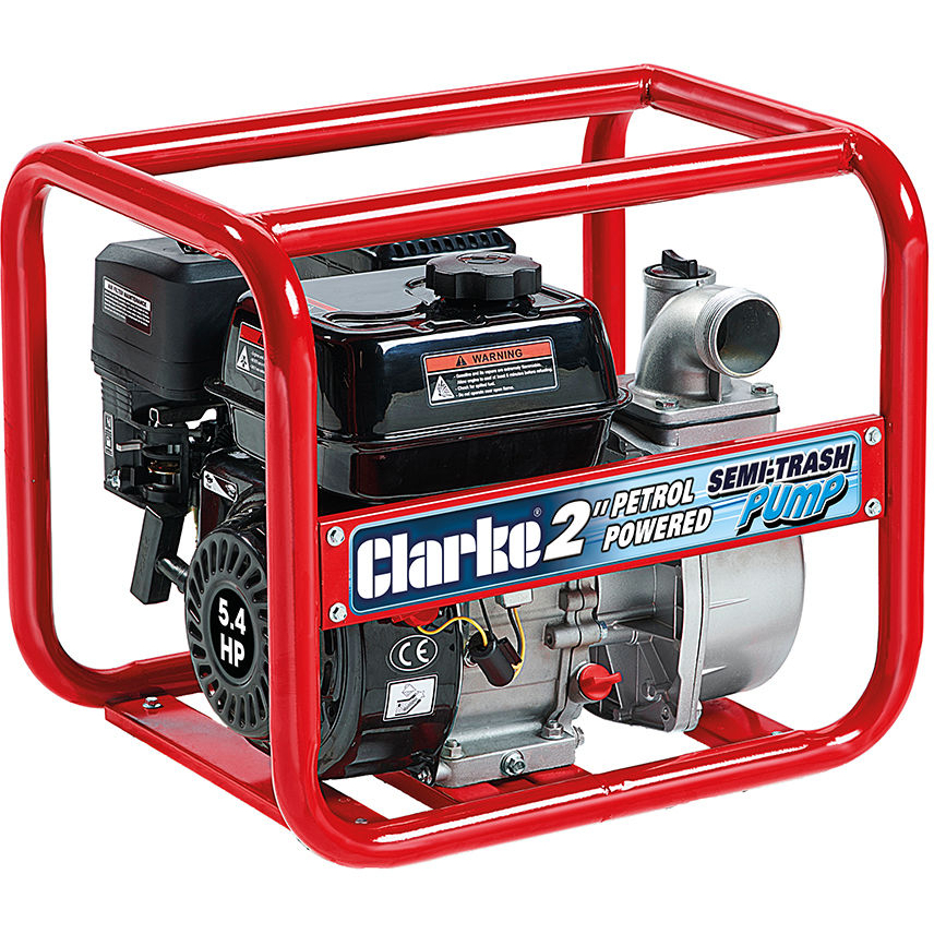 Clarke 7230167 PS50 Petrol Powered 2" Semi-Trash Water Pump