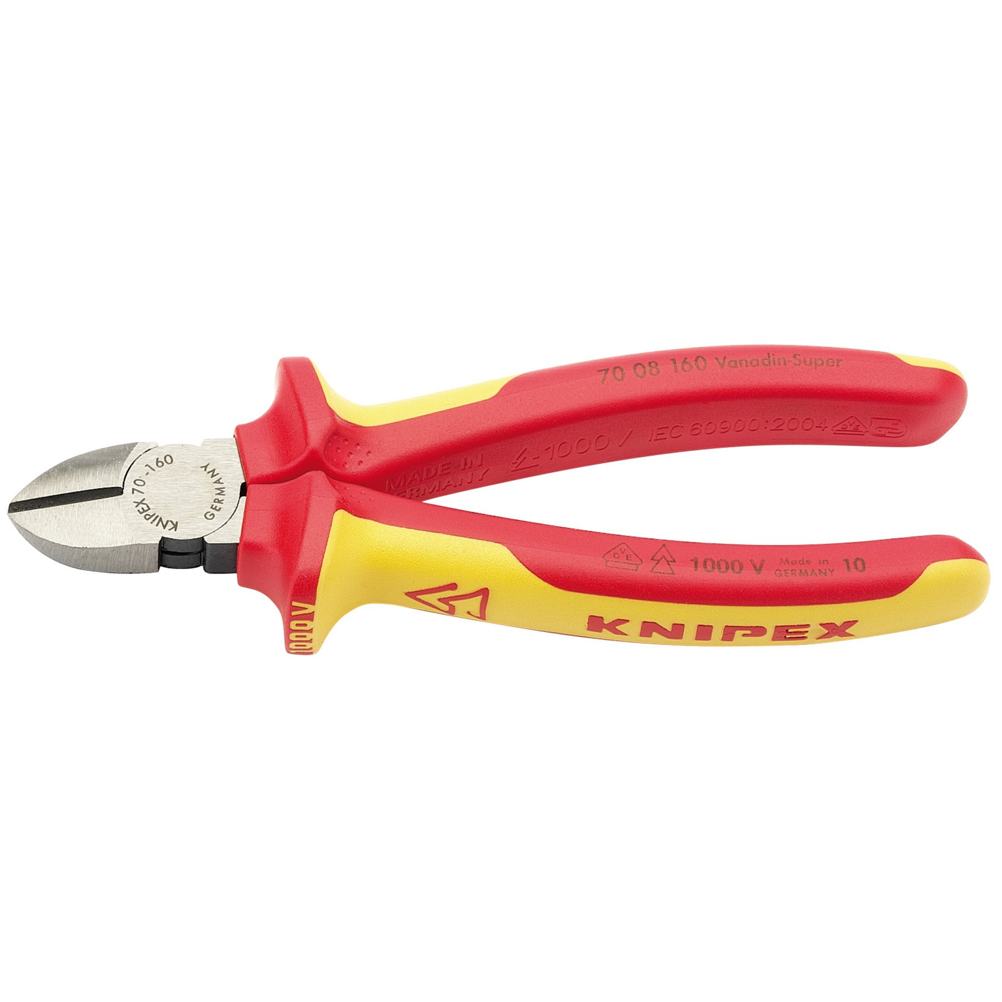 Knipex 70 08 160UKSBE 160mm VDE Fully Insulated Diagonal Side Cutters 31926