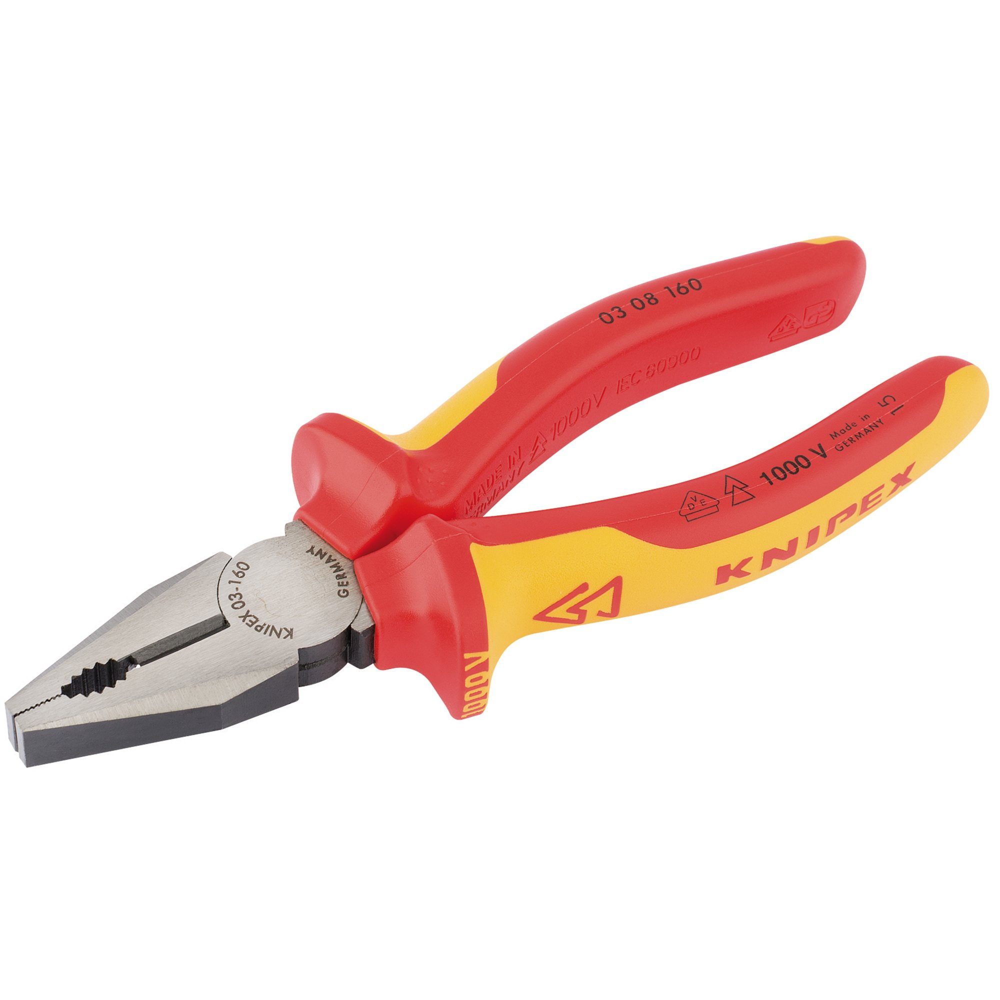 Knipex 03 08 160UKSBE 160mm VDE Fully Insulated Combination Pliers 32019
