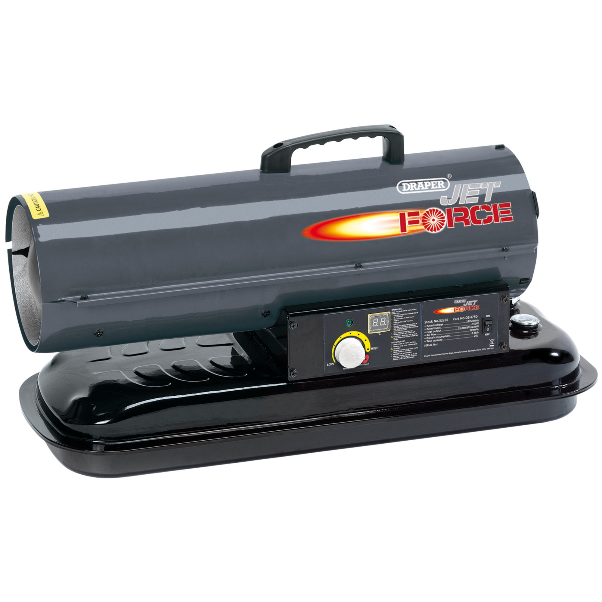 Draper 32286 DSH750 Diesel/Kerosene Space Heater (75,000 BTU/22kW)