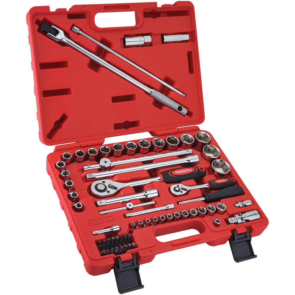 Clarke 1700795 PRO389 62 Piece 1/2" & 1/4" Drive Socket & Bit Set