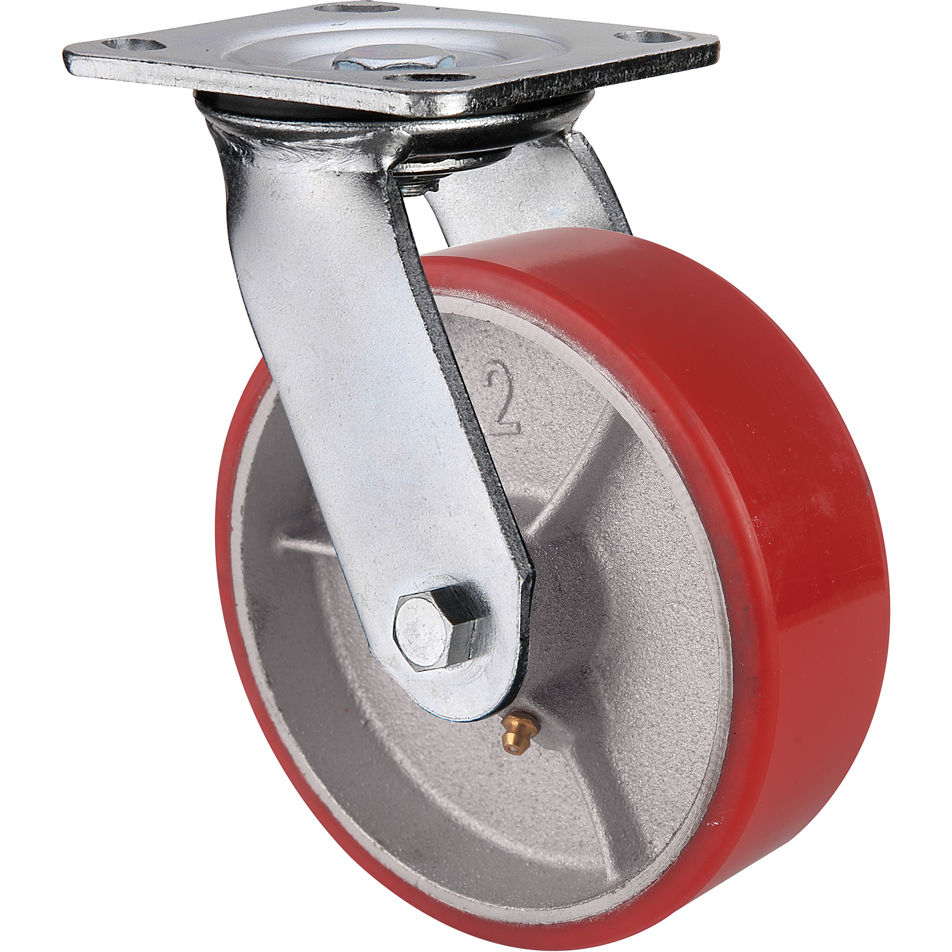 Clarke 4200206 200mm Heavy Duty Polyurethane Swivel Castor