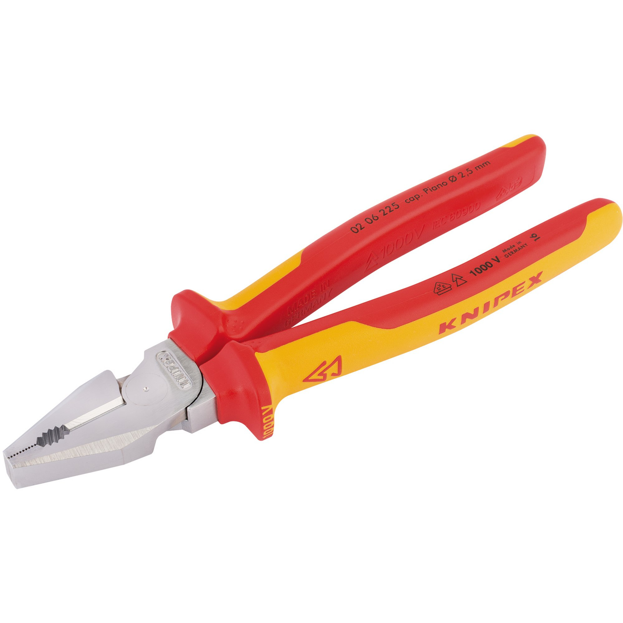 Knipex 02 06 225 225mm VDE Fully Insulated High Leverage Combination Pliers 49169