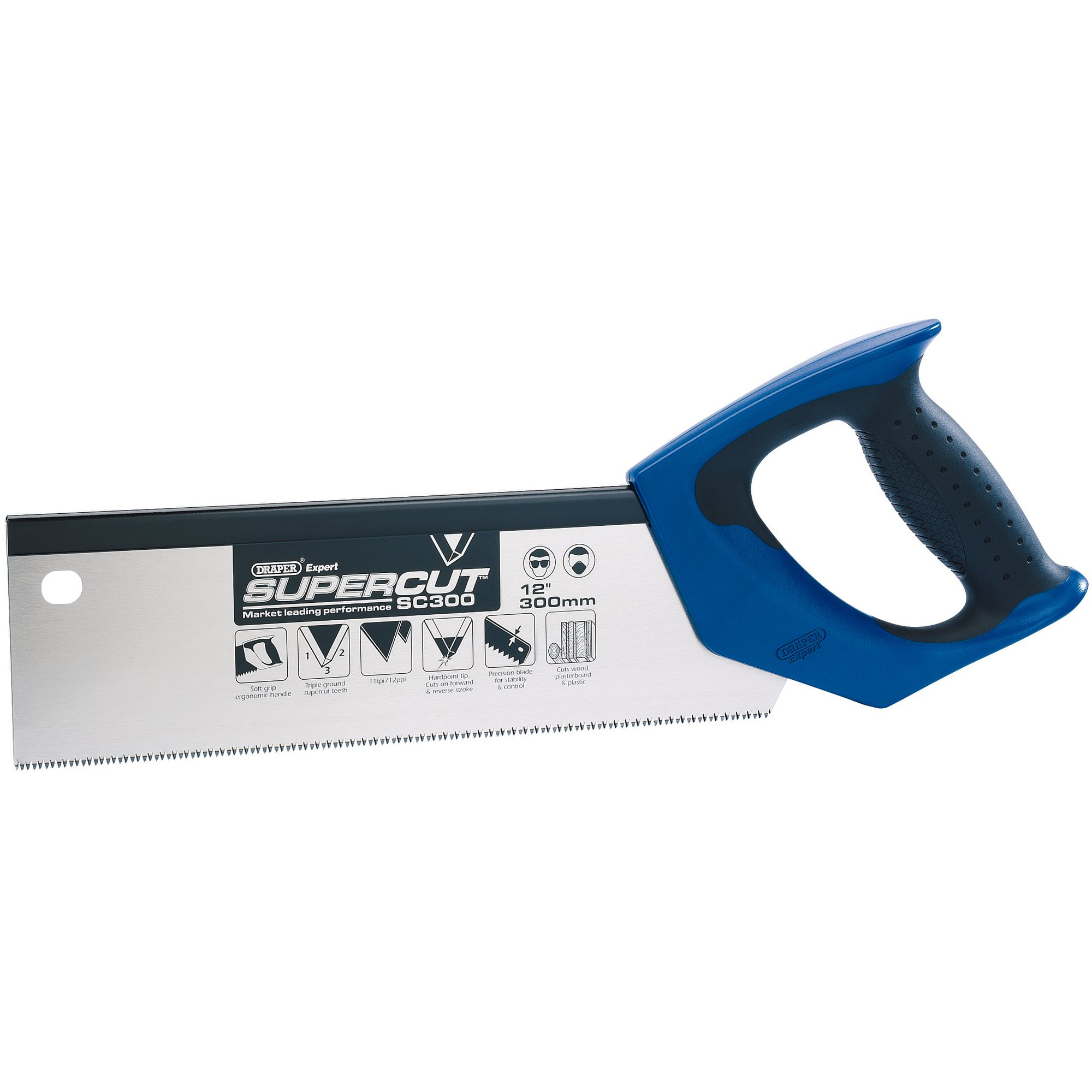 Draper 49280 SC300 Expert Supercut 300mm/12" Soft Grip Hardpoint Tenon Saw   11tpi/12ppi