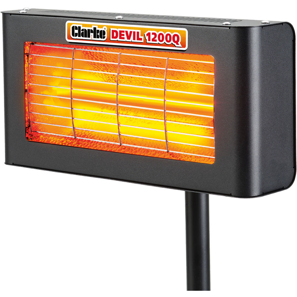 Clarke 6920333 Heat Devil 1200Q 1.2kW Wall Mounted Infrared Quartz Heater (230V)