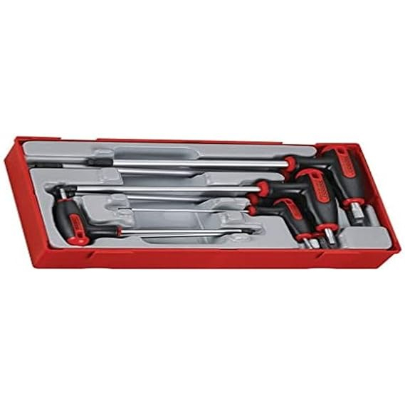 TengTools TTHEX7 Metric Ball Point Hex T-Handle Driver Set, 7 Piece