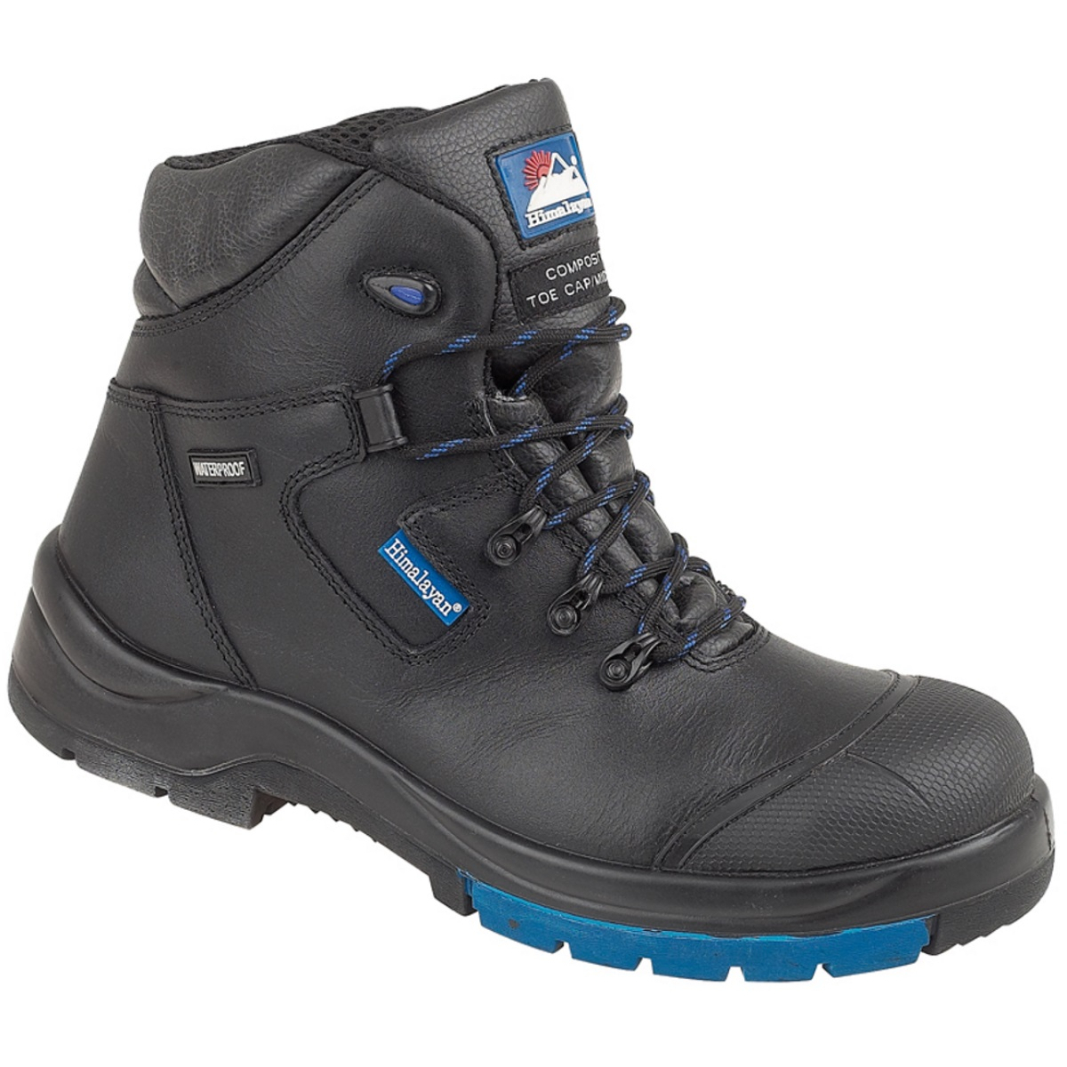 Himalayan 5160 Black Leather HyGrip Fully Waterproof Safety Boot S3 SRC Metal Free-UK8