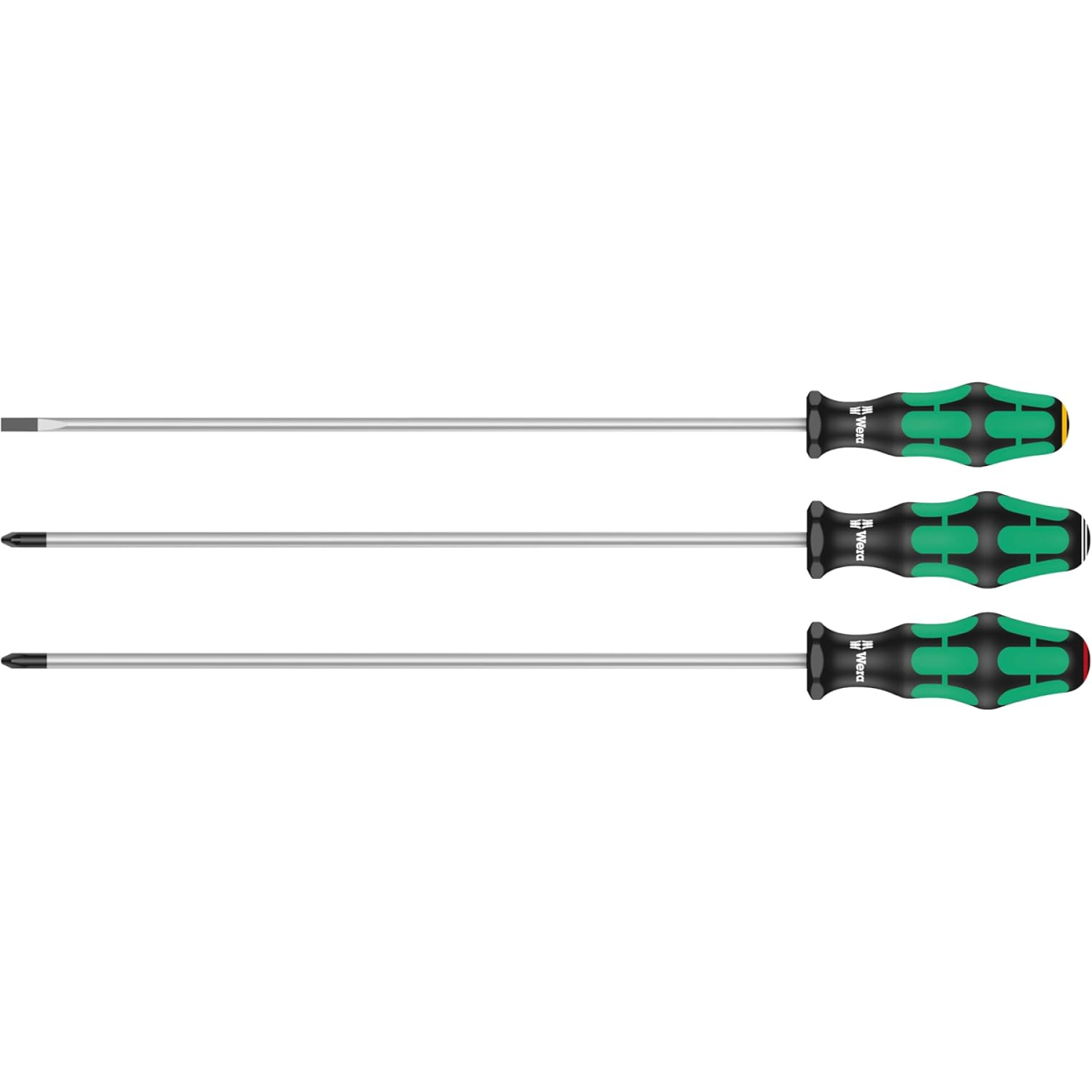 Wera 05347735002  PH/PZ/SL 335/350/355/3 Screwdriver Set Kraftform Plus 300 mm-long blades, 3 pieces