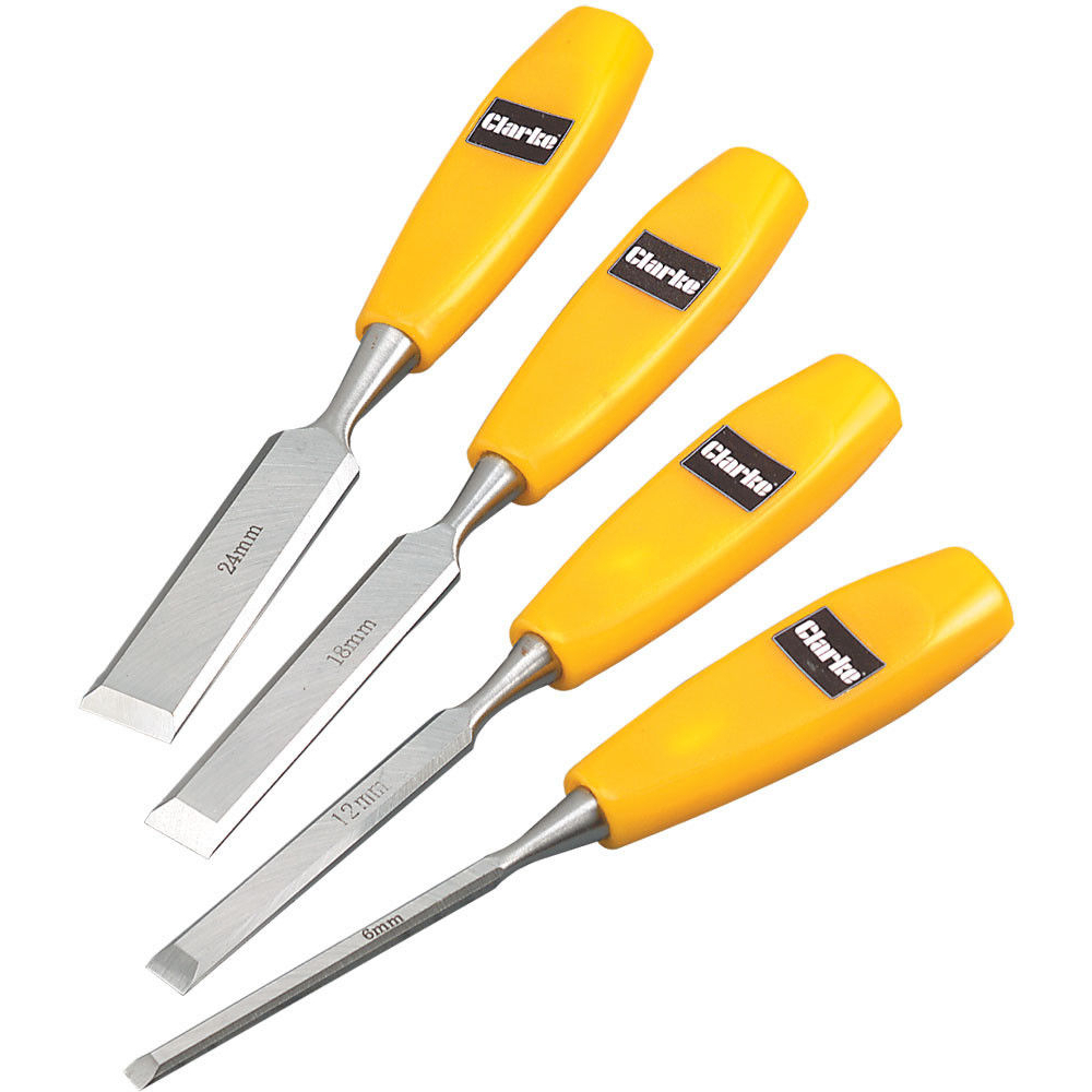 Clarke 1801347 CHT347 4 piece Wood Chisel Set