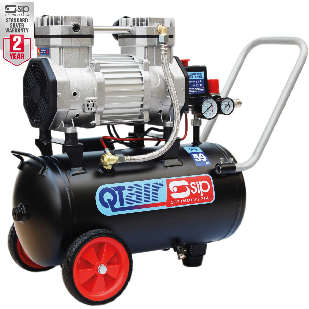 SIP 05491 QT DD 1.5hp 24ltr Ultra Low Noise Compressor