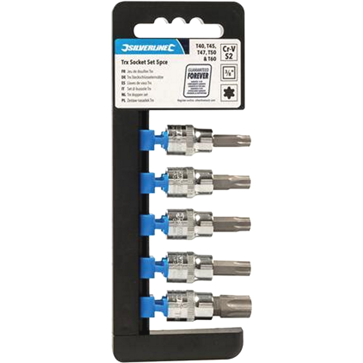 Silverline 580431 Torx Socket Set 5 Piece 3/8" Drive