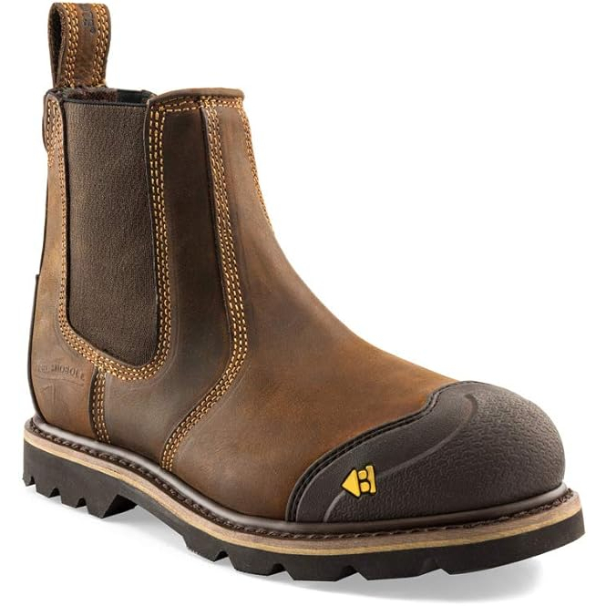 Buckbootz B1990SM Hard as Nails Dealer Boot, Dark Brown Crazy Horse