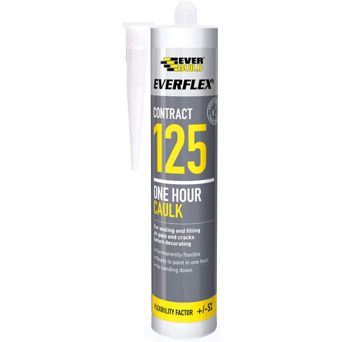 Everbuild 125BN Brown Caulk One-Hour Decorators Caulk 300ml EVB125BN
