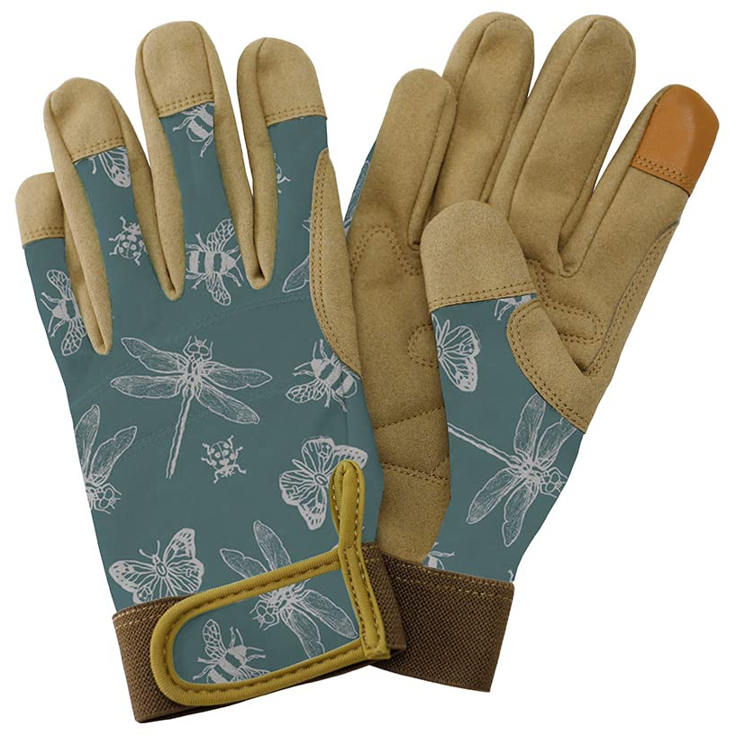 Kent & Stowe  70105256 Flutter Bugs Teal Premium Comfort Gloves - Ladies Small