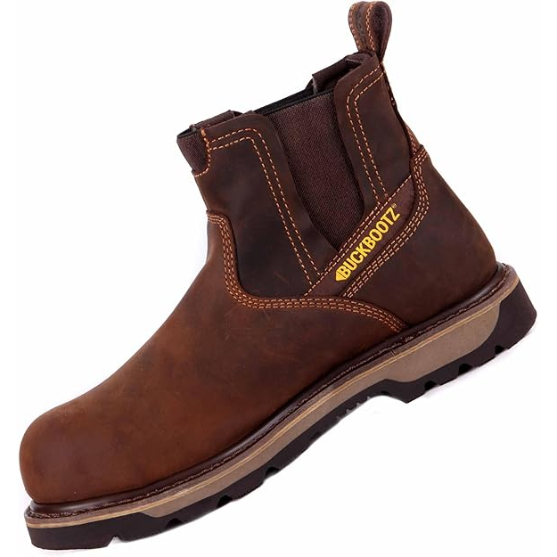 Buckbootz B1180 Hard as Nails Dealer Boot, Dark Brown Crazy Horse