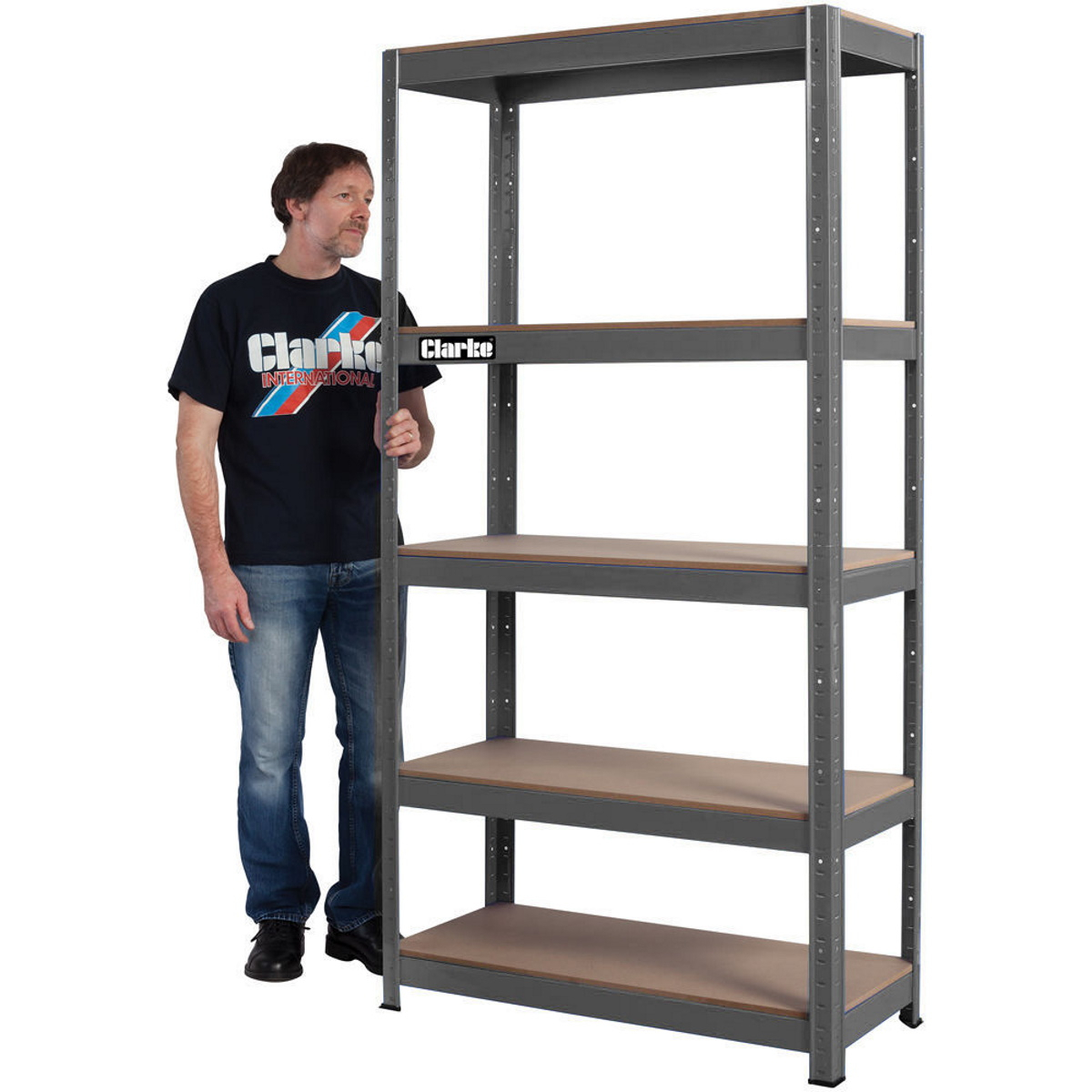 Clarke  6600814 CSM5350B Universal Bolt-less Shelving Unit/Bench (Dark Grey) 