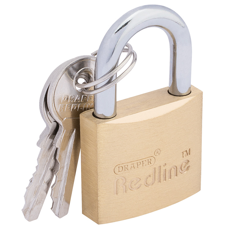 Draper 68021 RL-PL 30mm Brass Cylinder Padlock