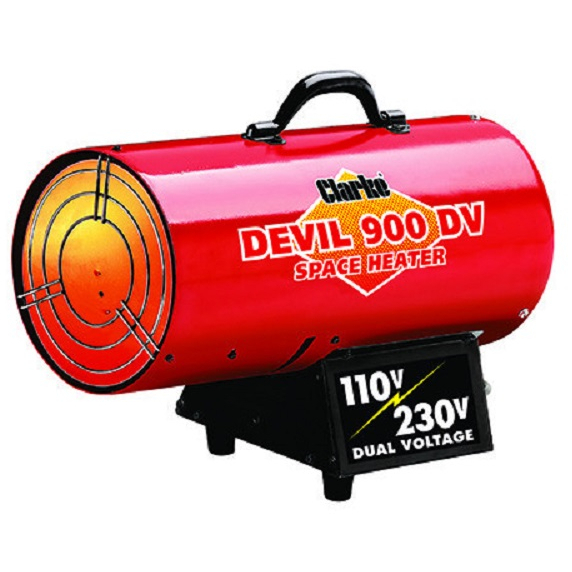 Clarke 6920175 DEVIL900DV Dual Voltage 110/230V Gas Heater