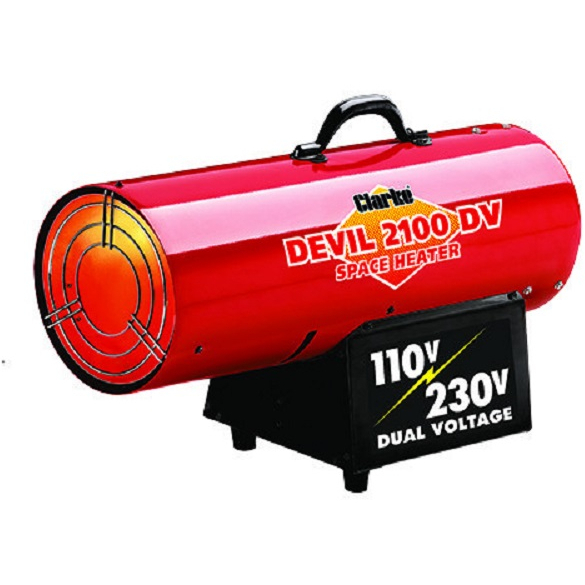 Clarke 6920196 DEVIL2100DV Dual Voltage 110/230V Gas Heater