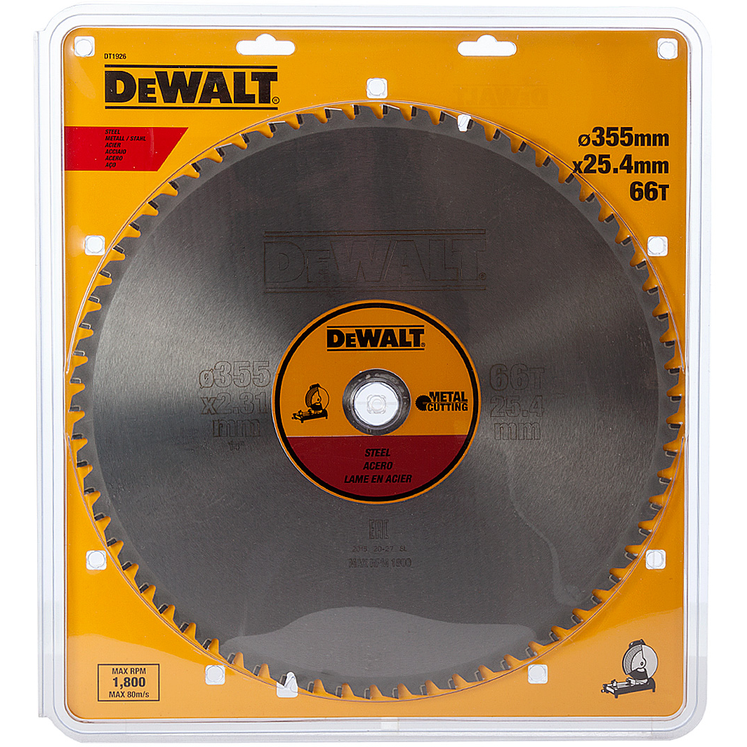 DeWalt DT1926-QZ 355mm Metal Cutting Saw Blade 66T