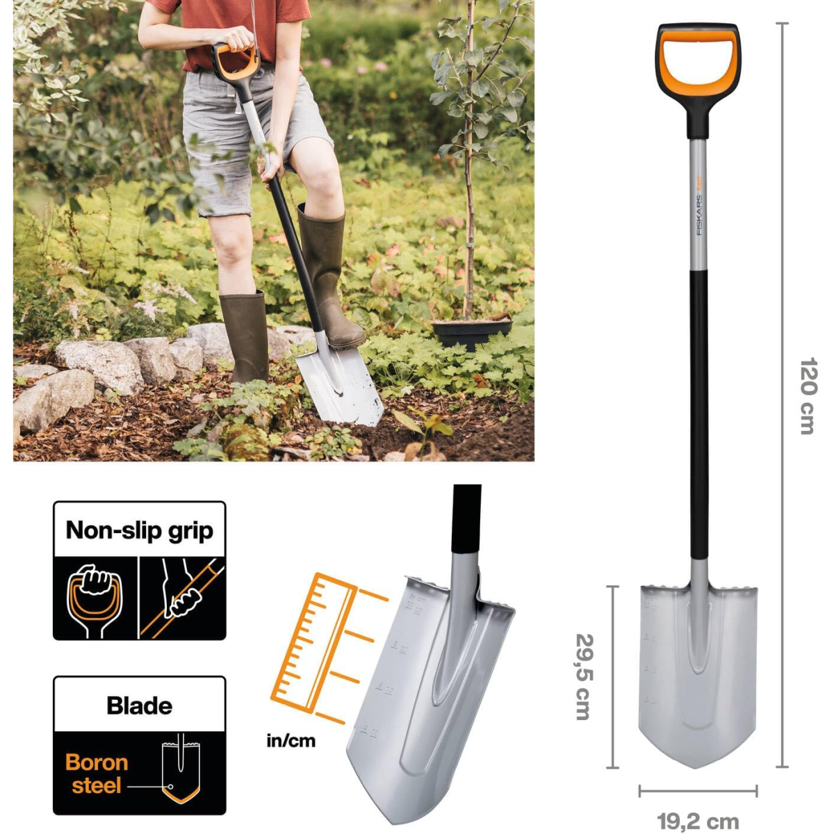 Fiskars 1066729  Xact™ Pointed Spade