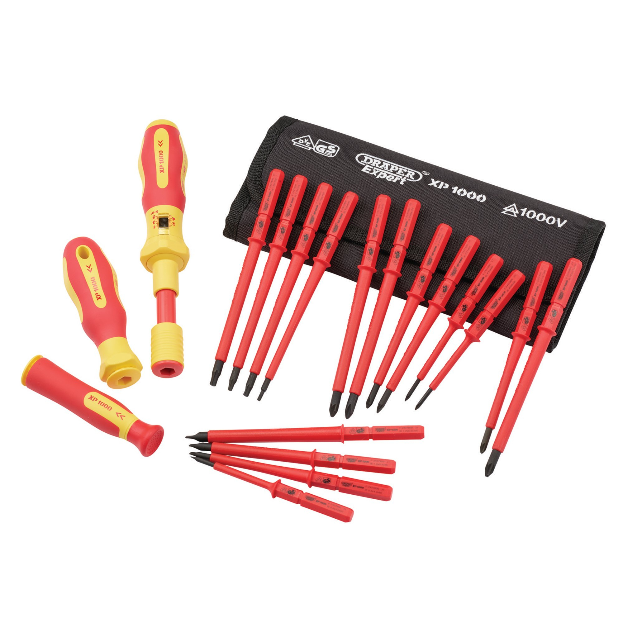 Draper 81762 965T/19 Expert Ergo Plus&#174; 19 Piece Interchangeable VDE Torque Screwdriver Set