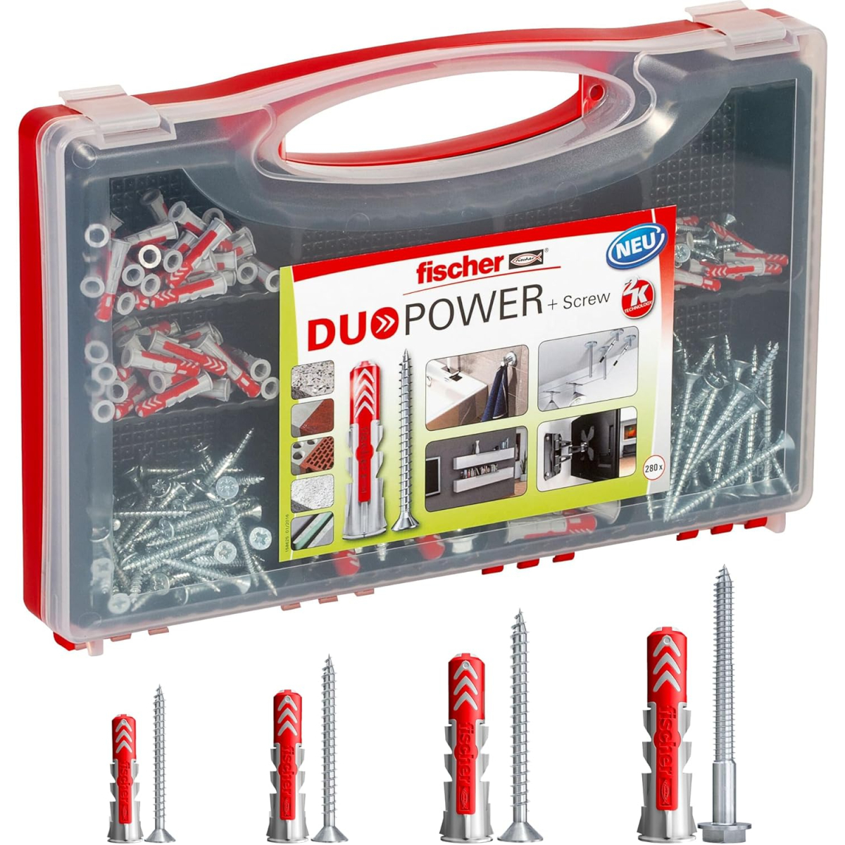 Fischer 536091 Red-Box DuoPower + Screws