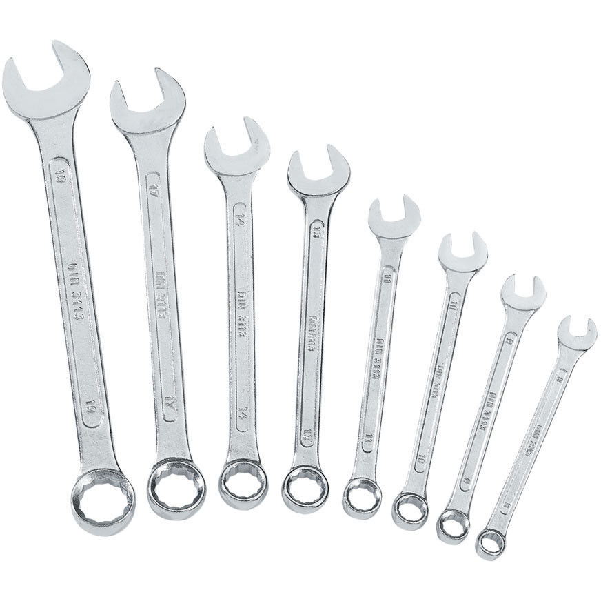Clarke 1801635 CHT635 8 piece 8 - 19mm Combination Spanner Set