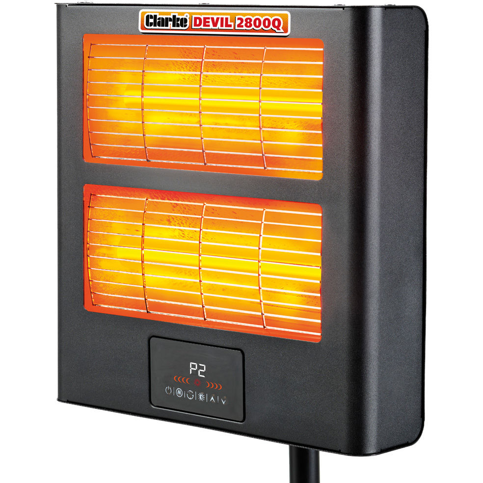 Clarke 6920334 Heat Devil 2800Q 2.8kW Wall Mounted Infrared Quartz Heater (230V)