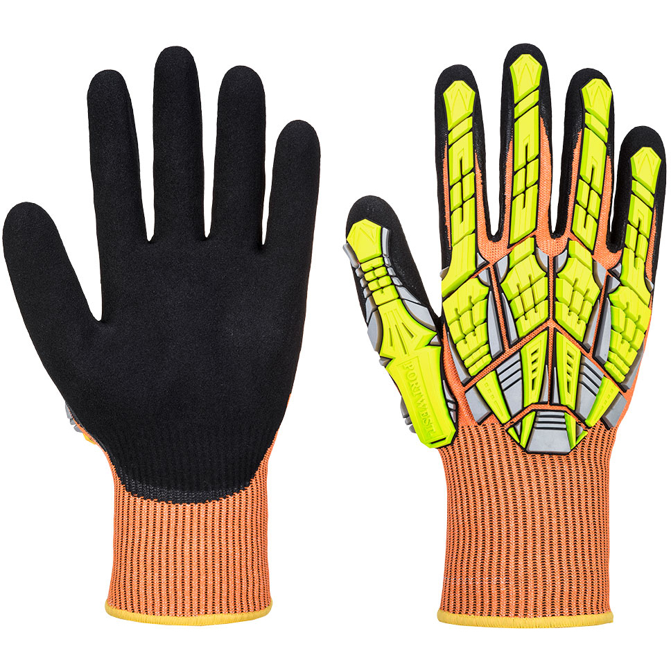 Portwest A727 DX VHR Anti-Impact Gloves - Orange/Yellow Extra Large Size 10