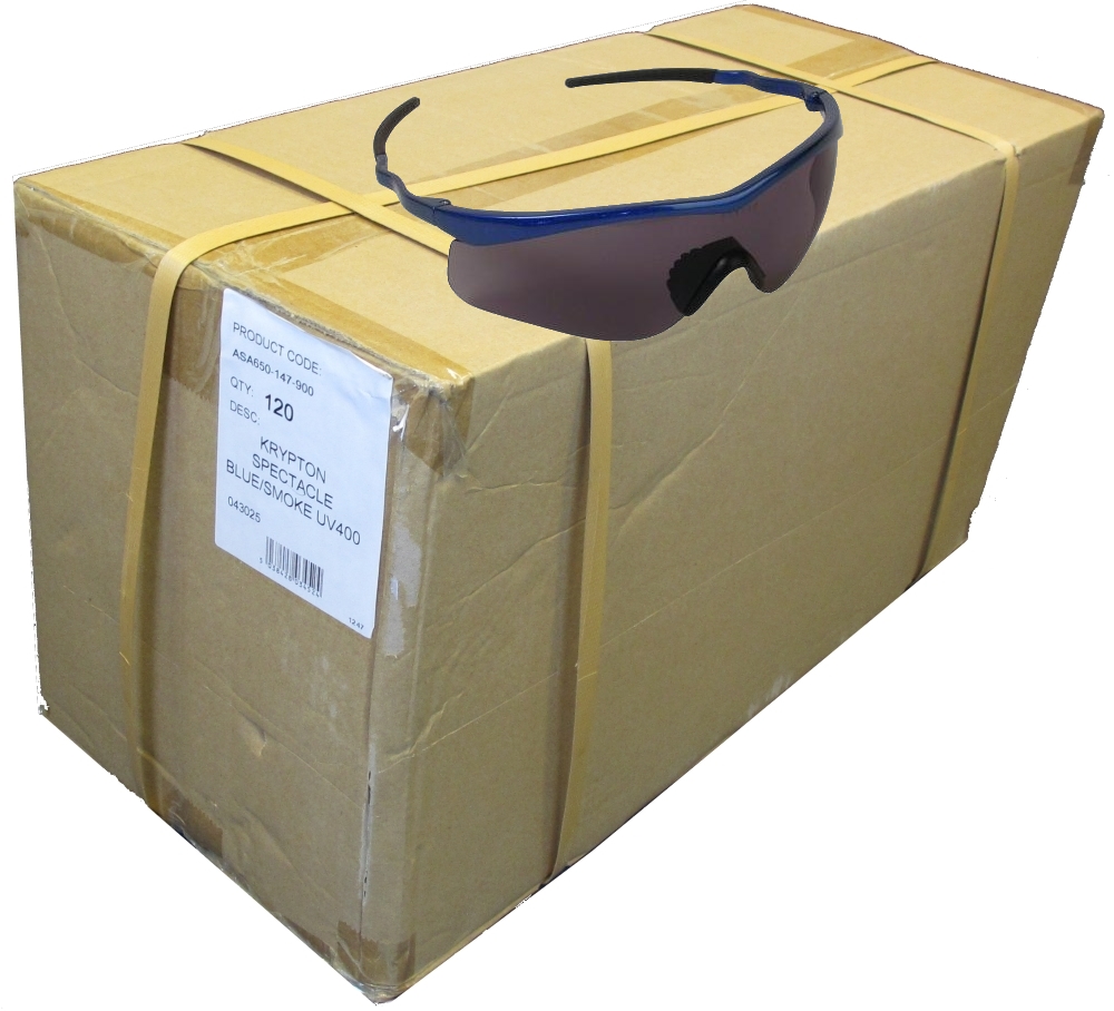 JSP ASA650-147-900 (Carton of 120 pairs) Krypton Blue/Smoke Safety Spectacles