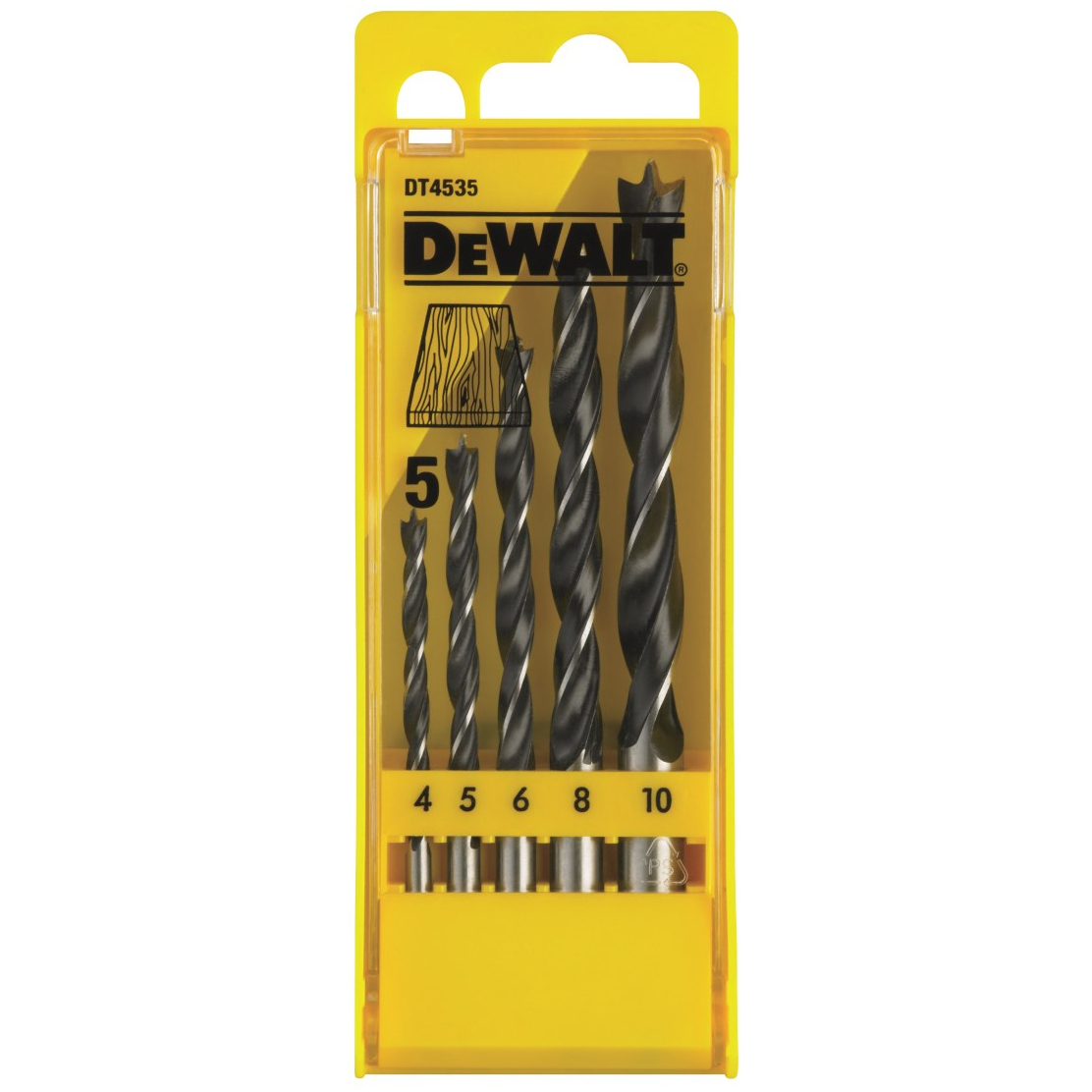 DeWalt DT4535-QZ Brad Point Drillbits - Set 5pc
