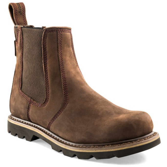 Buckbootz B1400 Leather Non-Safety Dealer Boot, Chocolate Oil