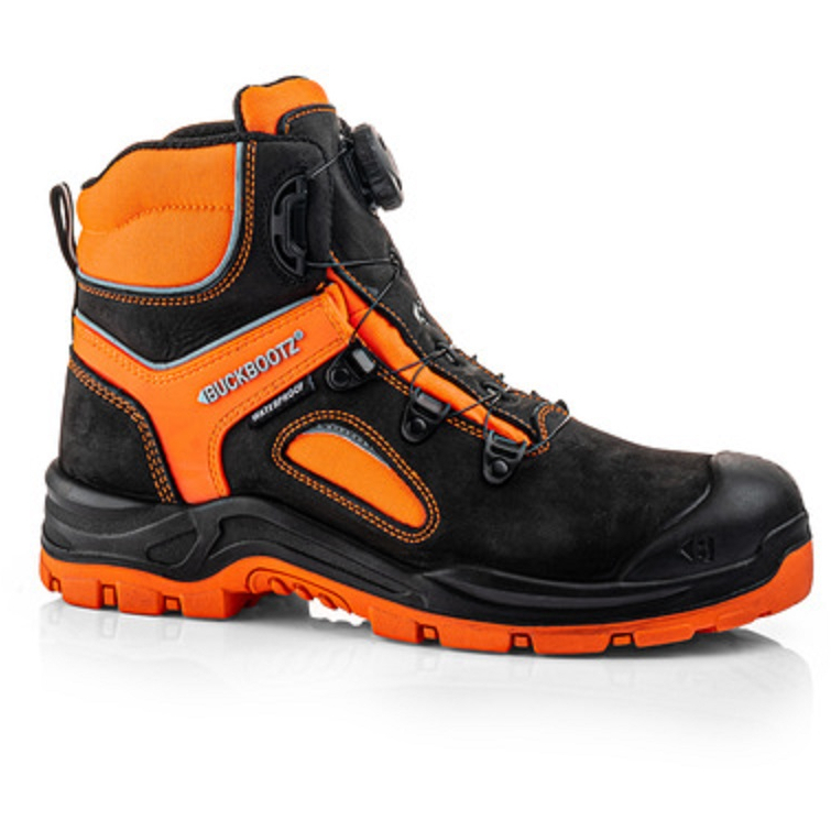 Buckbootz BVIZ7BKOR Buckzviz FITGO System Boot, Black / Hi-Vis Orange