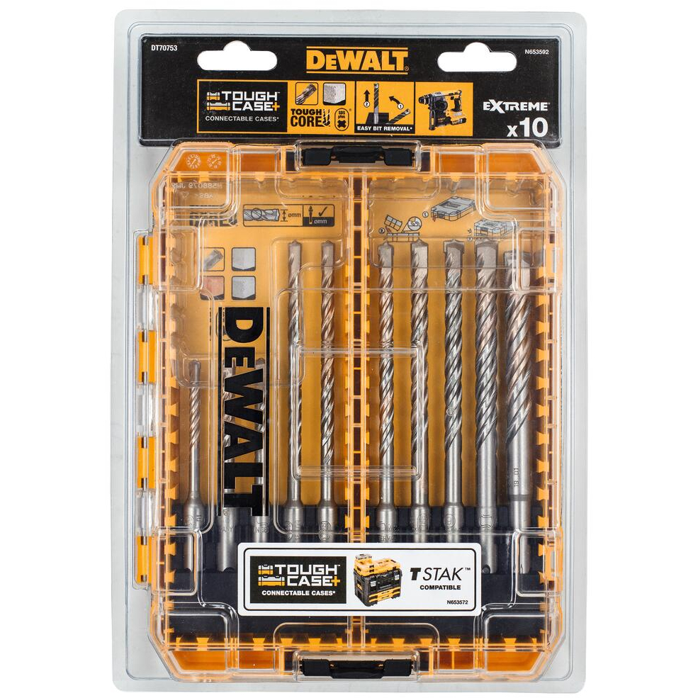 DeWalt DT70753-QZ SDS Plus EXTREME 2® Drill Bit 10pc Set
