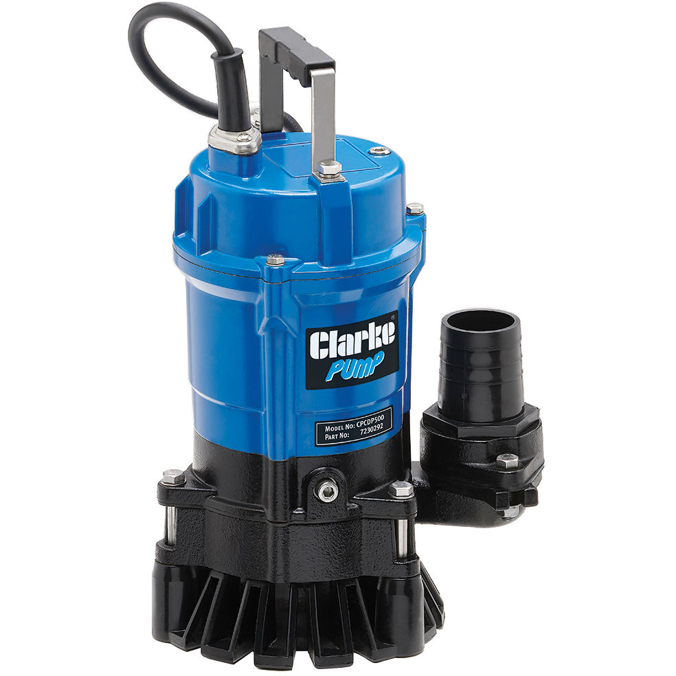 Clarke 7230292 CPCDP500 2" 500W 240Lpm 12m Head Portable Contractor Dewatering Pump (230V)